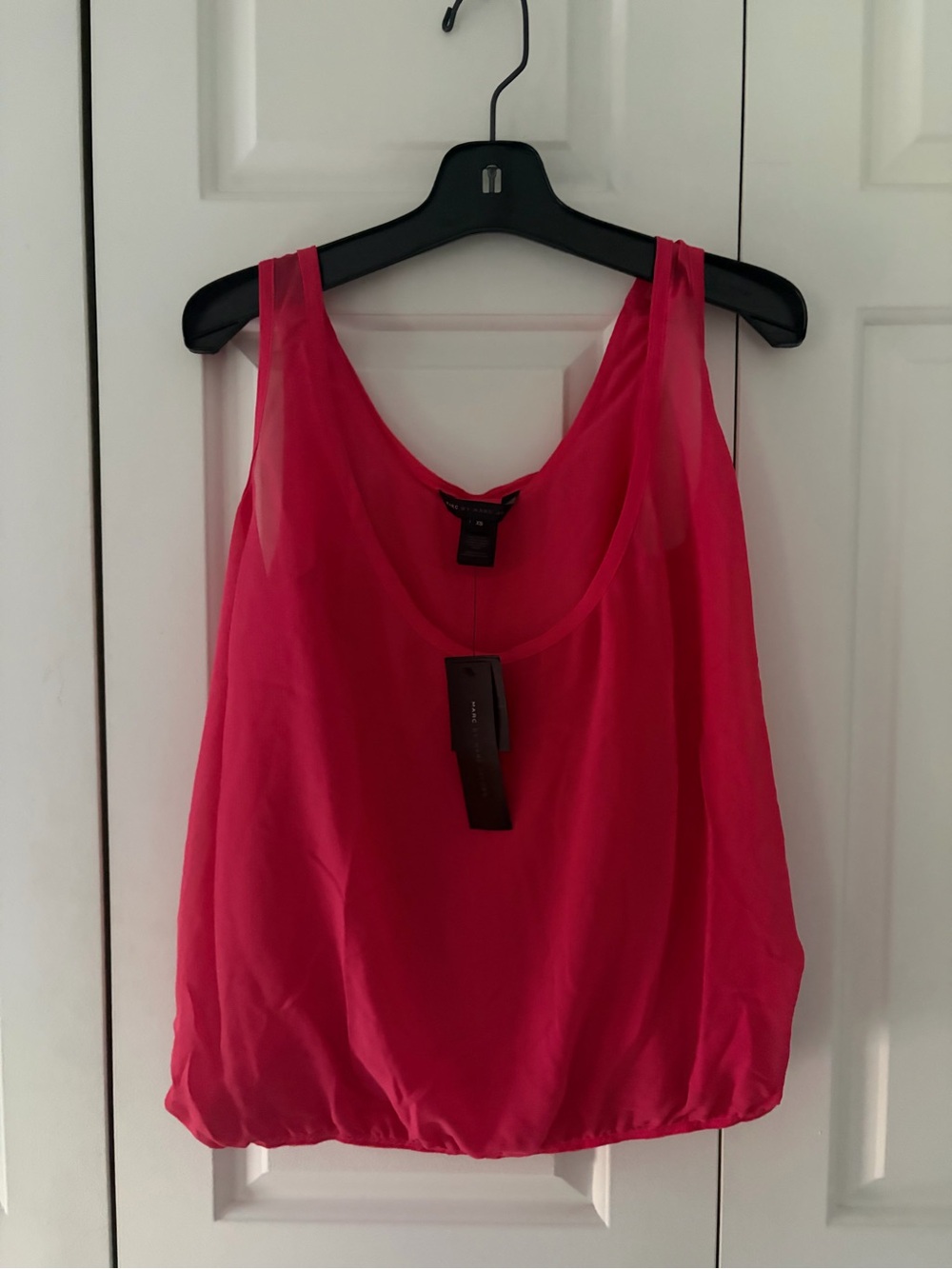 Marc by Marc Jacobs Hot Pink fuschia Scoop Neck Tank 100% silk XS